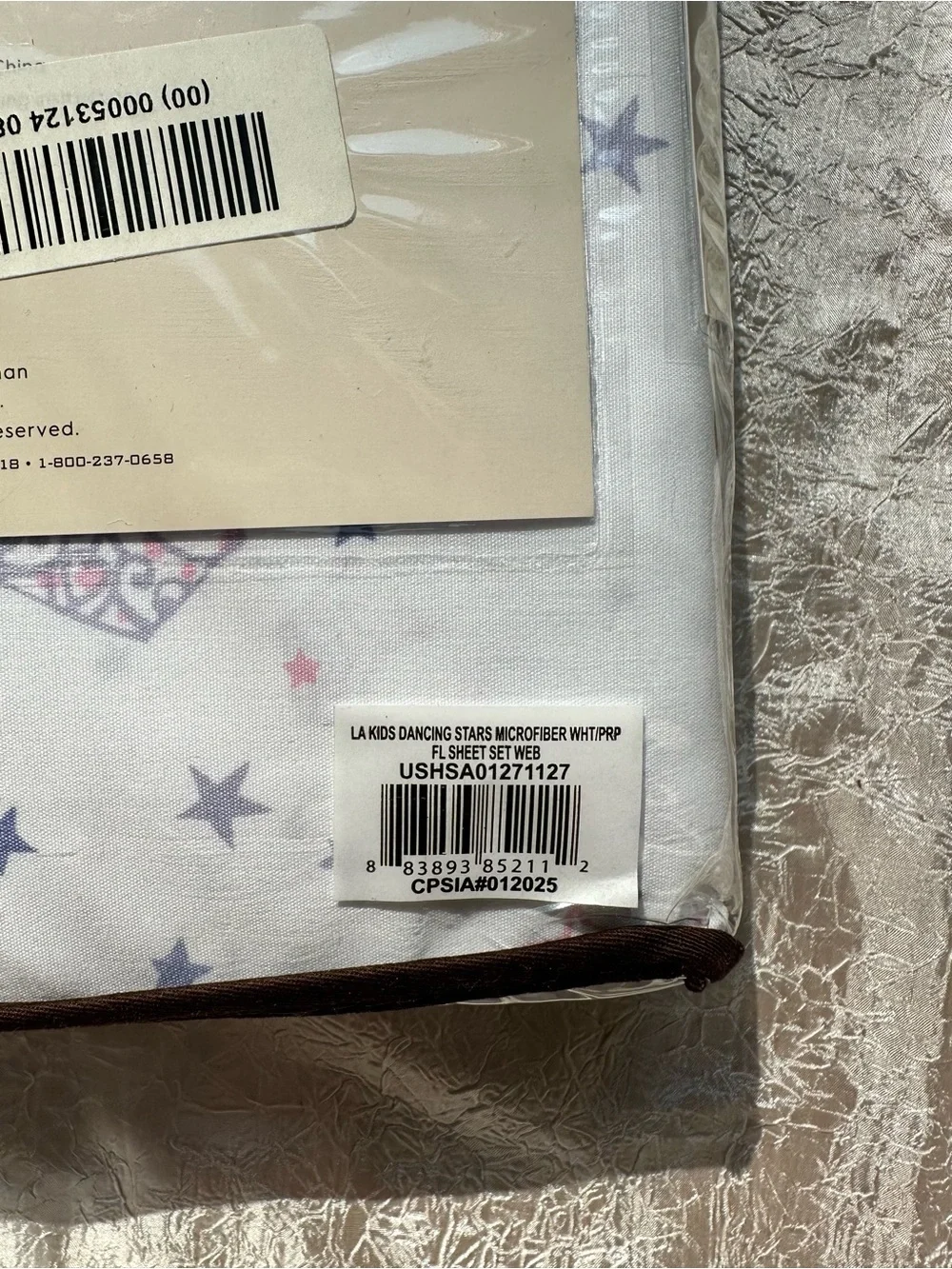 Laura Ashley Kids White, Purple & Pink Dancing Stars Full Sized Sheet Set